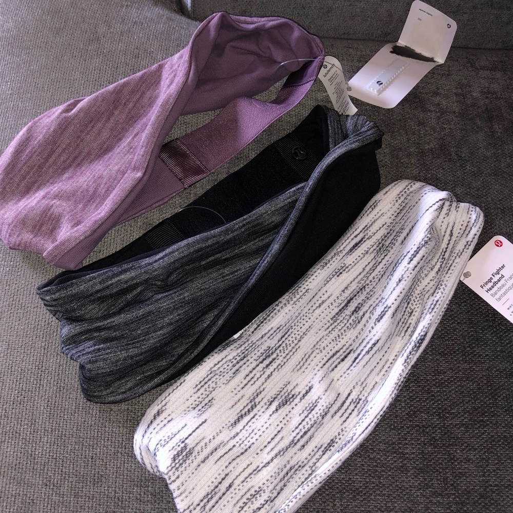 3 Lululemon Fringe Fighter Headbands
